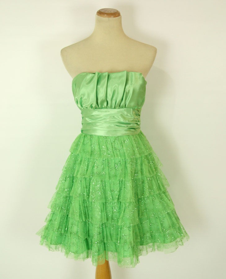 MASQUERADE $100 Green/Apple Evening Dress Party Cocktail NWT Avail 