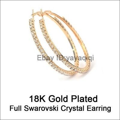 73 Loop New Arrival Accessory 18K Gold GP Full Swarovski Crystal 