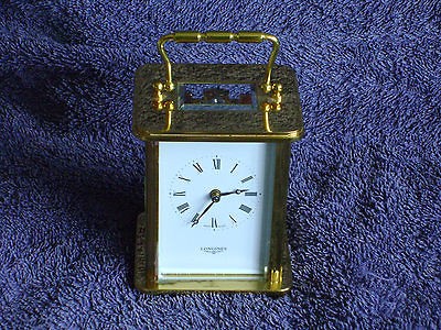   LONGINES BRASS 8 DAY CARRIAGE CLOCK TIMEPIECE MATTHEW NORMAN MOVT 1754