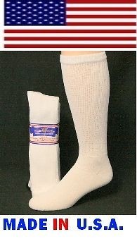 Men women plus over the calf white cotton diabetic Sock shoe size 12 