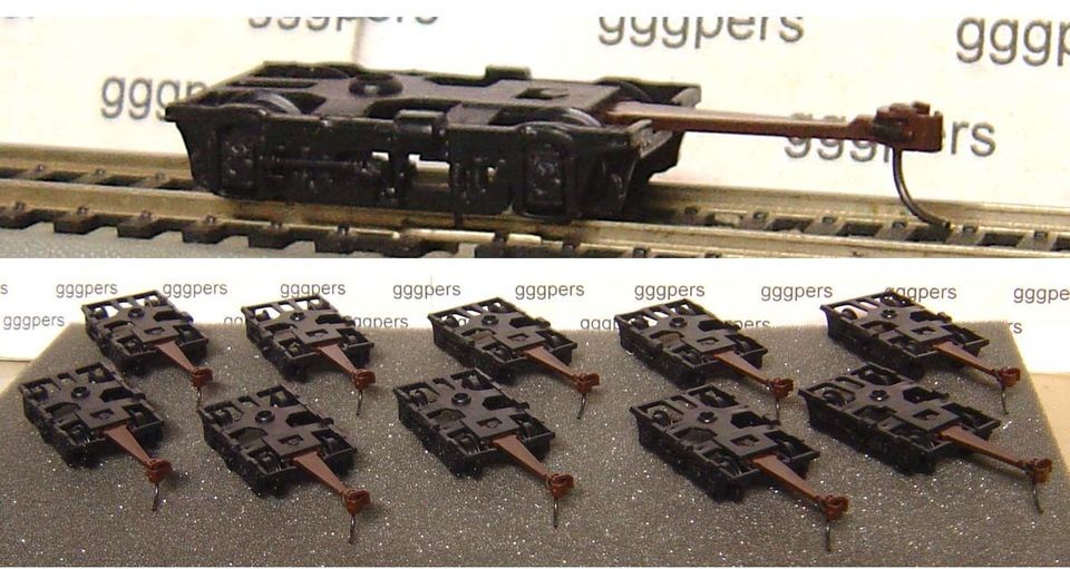   RIVAROSSI 10 Commonwealth TRUCKS with McHENRY coupler BLACK *mint*abtk