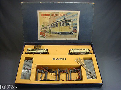 VINTAGE HAMO/MARKLIN HO SCALE Nr. 75 STRASSENBAHN TRAMS TROLLY SET