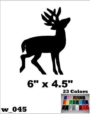 Vinyl Stickers Decals Wall Decor Whitetail Deer Silhouette Rack 