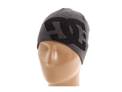 NEW DC Shoes Big Star Beanie Cap Hat Gray & Black