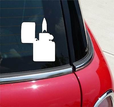 LIGHTER SMOKE SMOKING FLAME CIGARETTE GRAPHIC DECAL STICKER VINYL CAR 