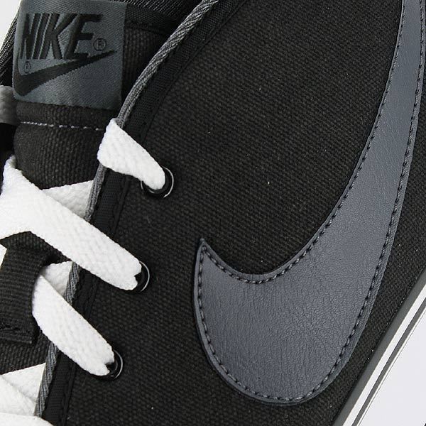 NIKE TOKI CANVAS BLACK WHITE GRAY MENS US SIZE 8.5, UK 7.5