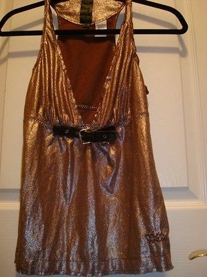 miss sixty metallic top with belt sz s