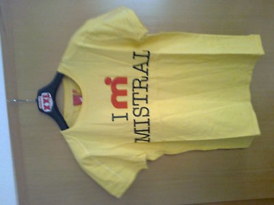 mistral t shirt size s yellow brandnew 