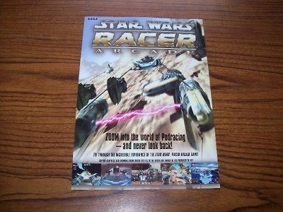 2000 sega star wars racer video game flyer england mint