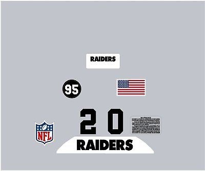 nfl oakland full size helmet decals raiders 2009 time left