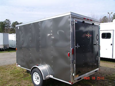 6x12 v nose enclosed motorcycle cargo trailer ramp door time