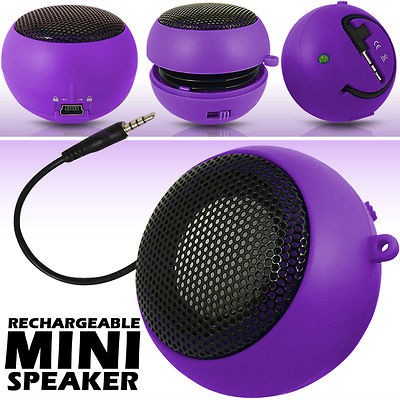 PURPLE 3.5mm RECHARGEABLE CAPSULE SPEAKER FOR MOTOROLA A1680