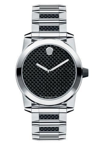 Movado Mens 0606343 Vizio Black Rubber Strap Anthracite Round Dial 