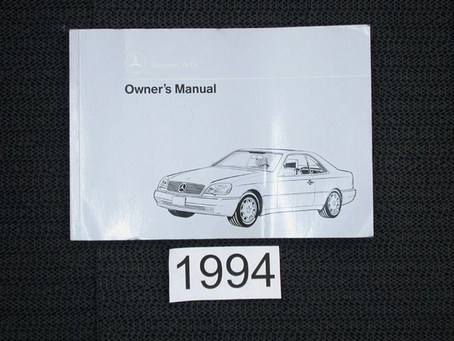 mercedes w140 1994 s500 s600 coupe owners manual time left