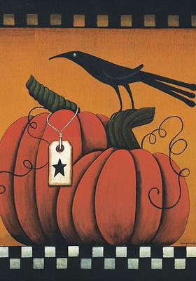 PRIMITIVE PUMPKINS For Sale CROW Star tag CHECKERED TRIM 0762 NEW Mini 