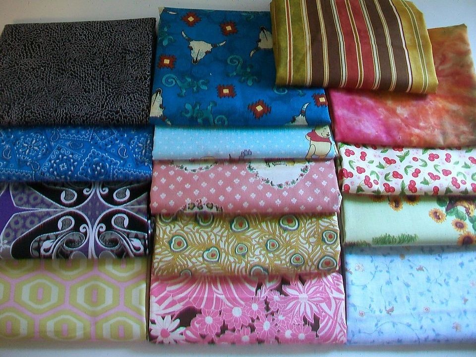 Cotton Quilt Fabric Bolt Ends Variety of Designs Create a Bundle or 