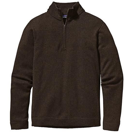 patagonia mens lambswool zip neck sweater new on sale