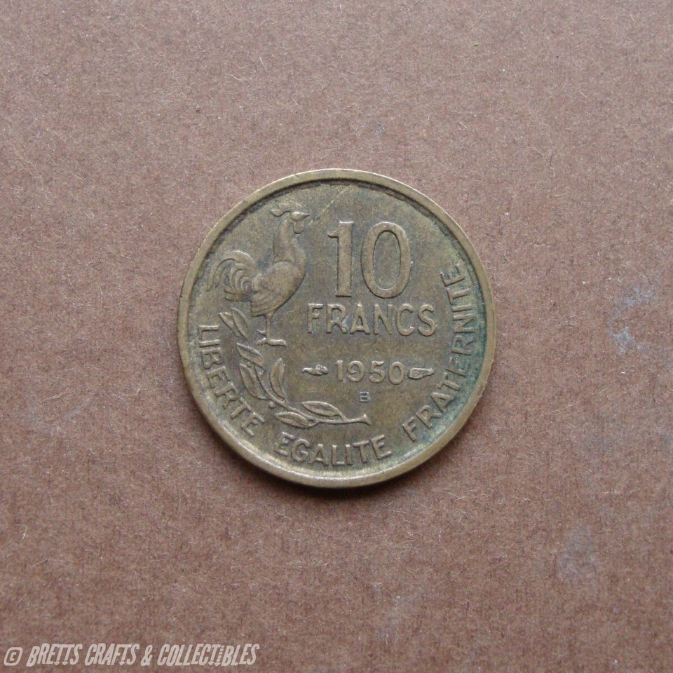 1950 10 franc coin france republique francaise b from canada