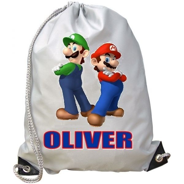 super mario bros personalised school pe swim gym bag  9 54 