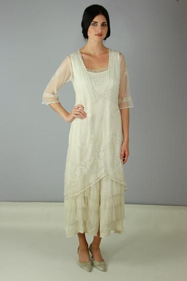 2101 Romantic Nataya Titanic Victorian Dress Ivory 1XL  3XL 