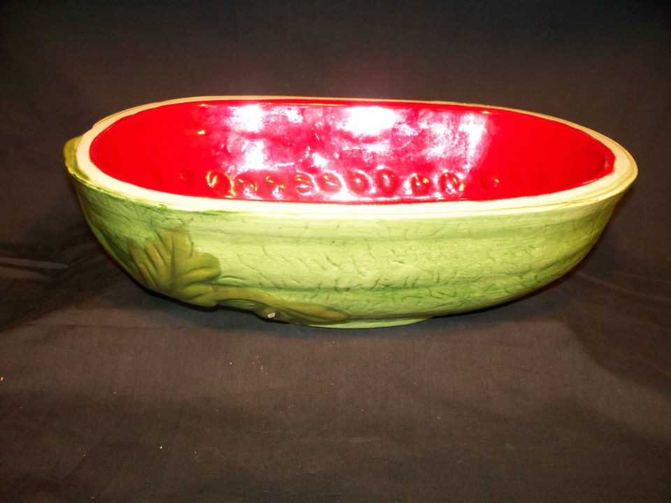 Ceramic Half of Watermelon Shape & Decorated Bowl