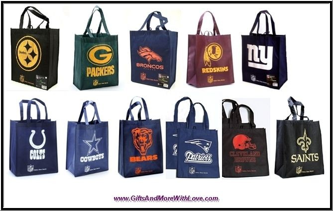 NFL MARKET BAG Go Green with REUSABLE FOOTBALL SPORTS ATHLETIC BAG ~ U 