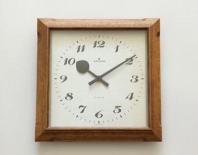 Newly listed Elegant JUNGHANS Germany quartz wall clock   mid century 