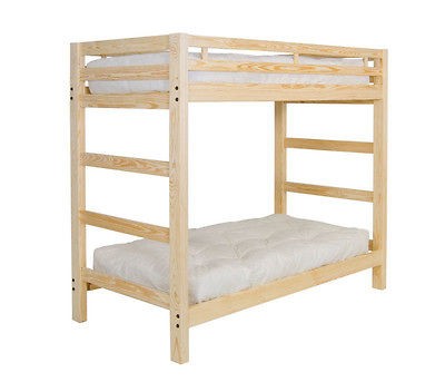 twin liberty bunk bed frame solid unfinished pine new easy