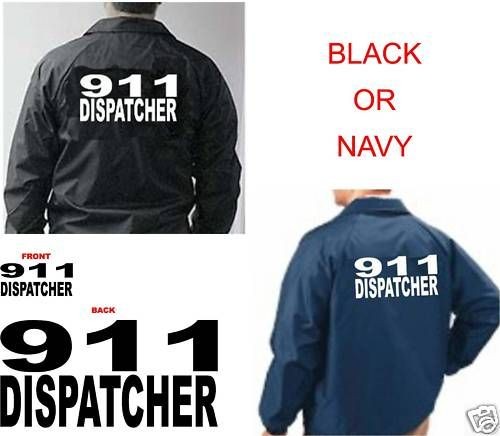 911 dispatcher jacket windbreaker navy or black new