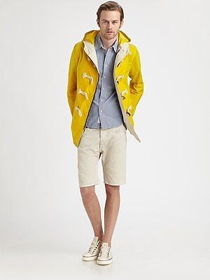 rag and bone yellow northside duffel coat xl