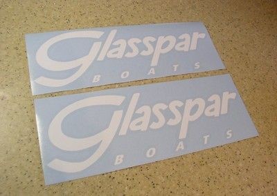   Vintage Boat Decals 12 Die Cut 2 PAK FREE SHIP + FREE Fish Decal