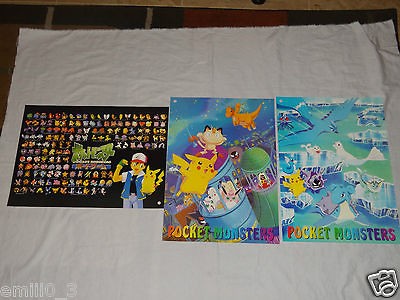 new lot of 3 pokemon gotta catch em all posters