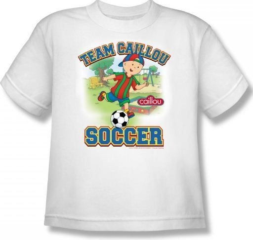   Kid Youth Toddler SIZES Caillou Soccer Team PBS TV Show t shirt top