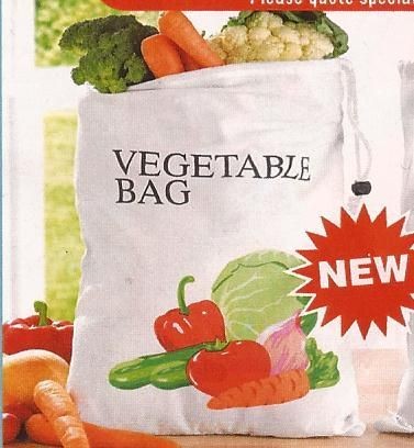 VEGETABLE BAG * FRESH FOOD * CARROTS ONIONS MUSHROOMS POTATO STORAGE 