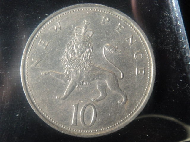 2000 RARE GREAT BRITAIN BRITISH=10 NEW PENCE FOREIGN COIN 