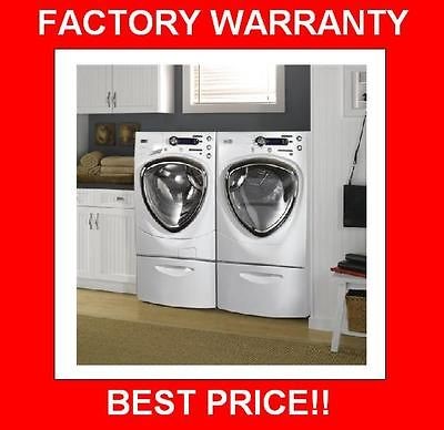 GE Profile Steam Front Load Washer Elec Dryer Set PFWS4600LW 