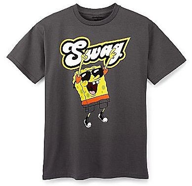 nickelodeon spongebob boys swagg tee shirt gray nwt