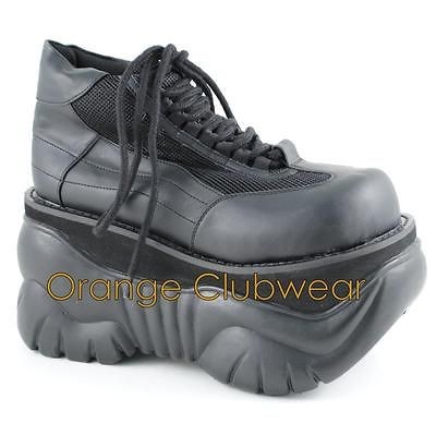 DEMONIA BOXER 01 Womens Platform Cyber Goth Raver Boots Sneakers 