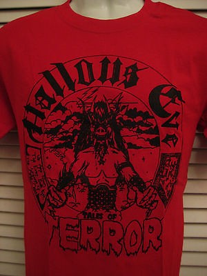 HALLOWS EVE SHIRT LARGE LAAZ ROCKIT HOLY TERROR ABBATOIR ANVIL 