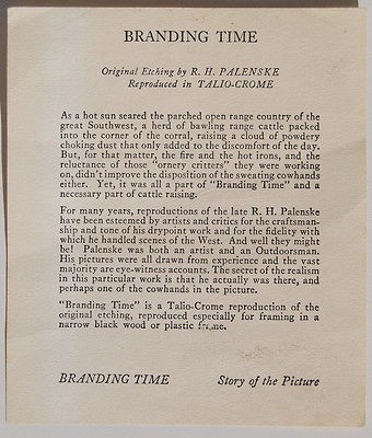 Palenske Branding Time Description Card (Story of the Picture)