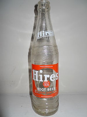 Vintage 12oz Hires Root Beer ACL Soda Bottle Philadelphia,PA.