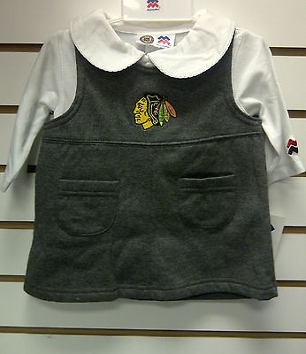 chicago blackhawks baby girl jumper 2 piece