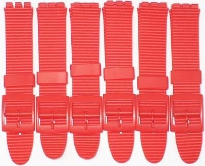 lot of 6pcs swatch bands red 17mm men s watches