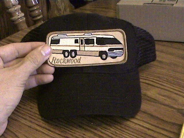 vtg rockwood travel motor home rv travel patch on cap