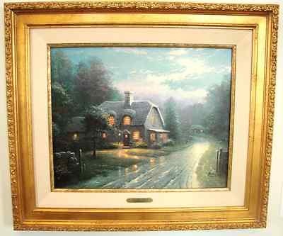 Thomas Kinkade Moonlight Lane I (GP) Hand Highlighted   Gold Frame $ 