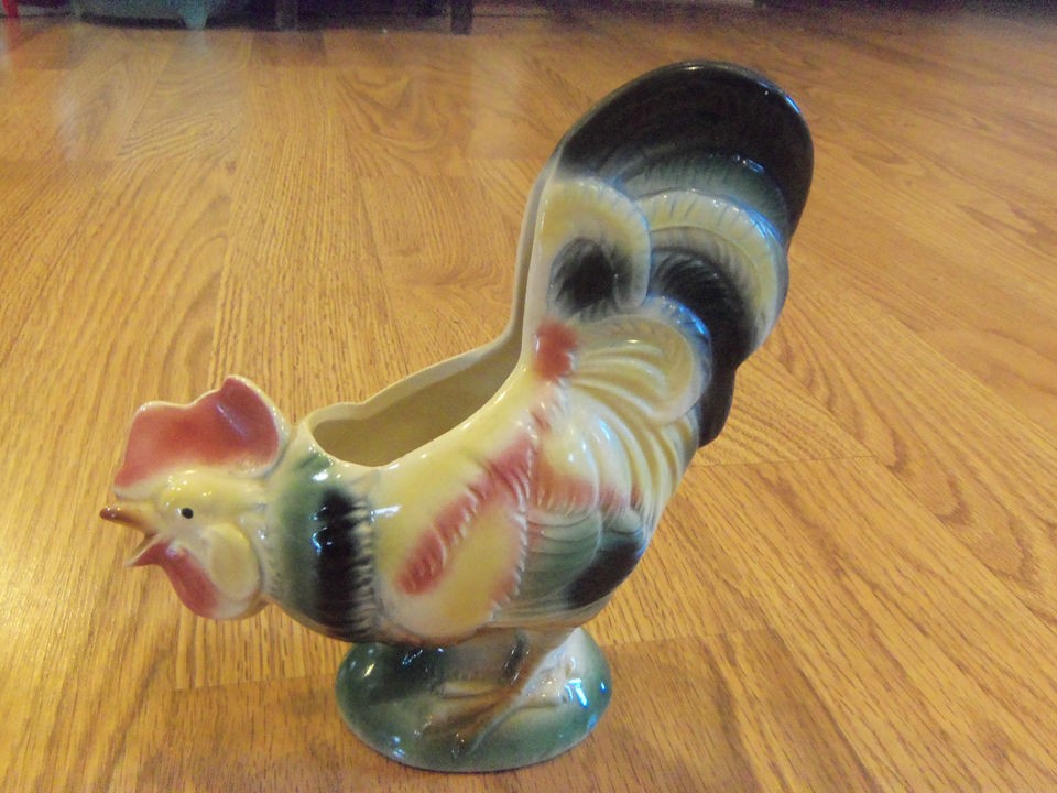 VINTAGE ROYAL COPLEY ROOSTER VINTAGE ROOSTER PLANTER ROYAL COPLEY 