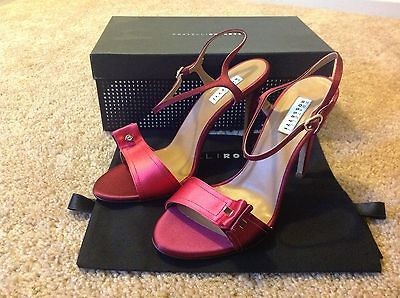 fratelli rossetti garnet satin high heel sandal size 9