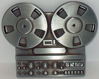   TAPE PLAYER DESIGN NEW STEEL MUSIC BELT BUCKLE ON SALE