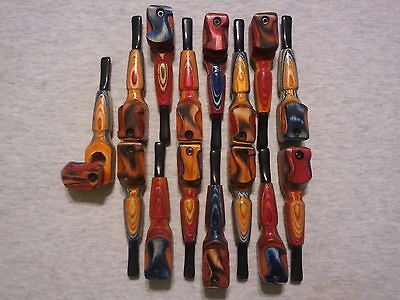 Wood Tobacco Smoking Pipe, Free Screens & Metal Poker Cleaning Tool 