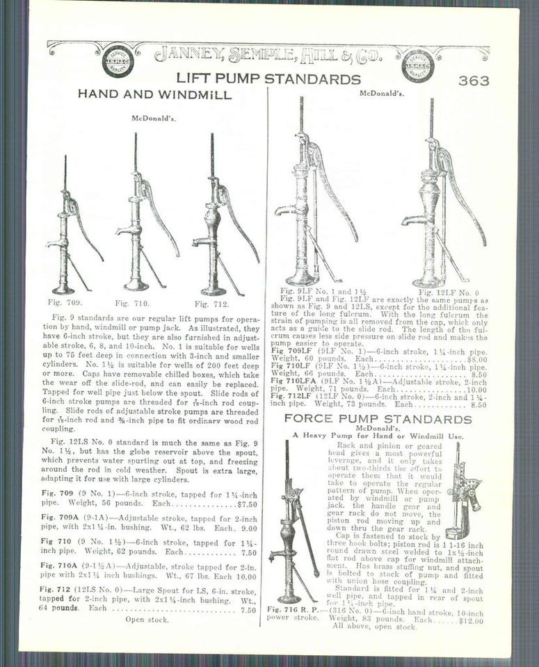 1928 ad McDonalds Hand & Windmill Regular Force Water Pumps